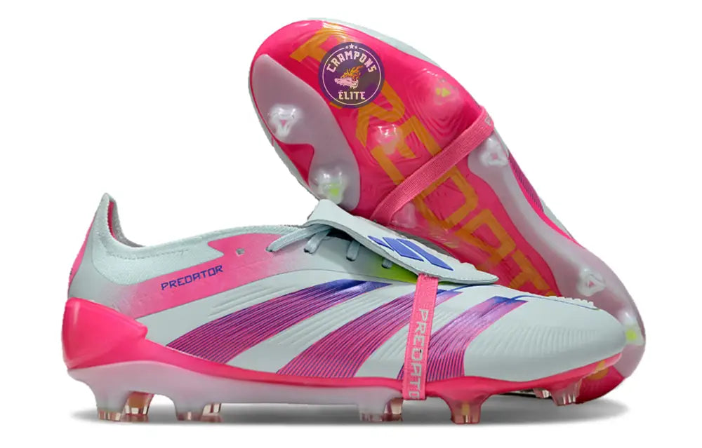 Image of Predator 24 Elite Fold-over Tongue FG Stellar Icon - Almost Blue/Lucid Pink/Jaune