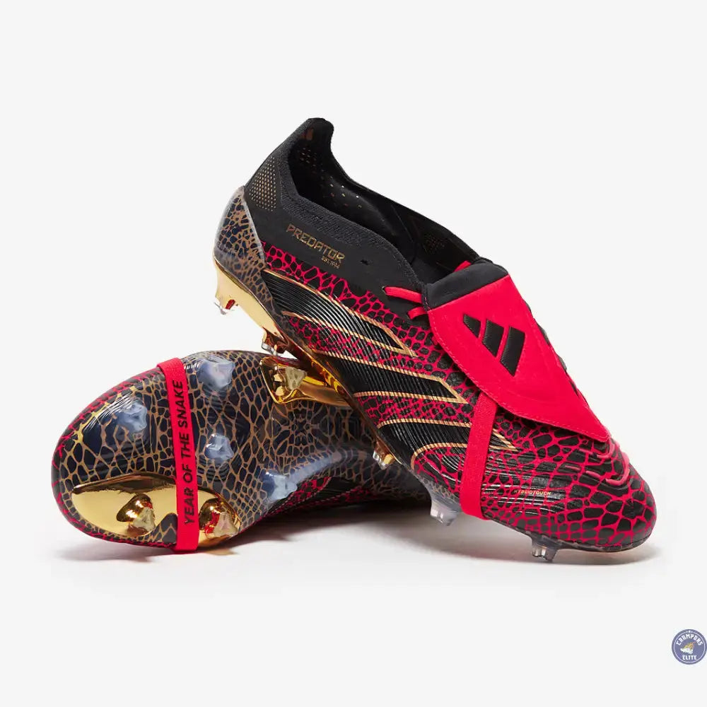 Image of Predator 24 Elite Fold-over Tongue FG Year of the Snake - Lucid Red/Doré/Noir ÉDITION LIMITÉE