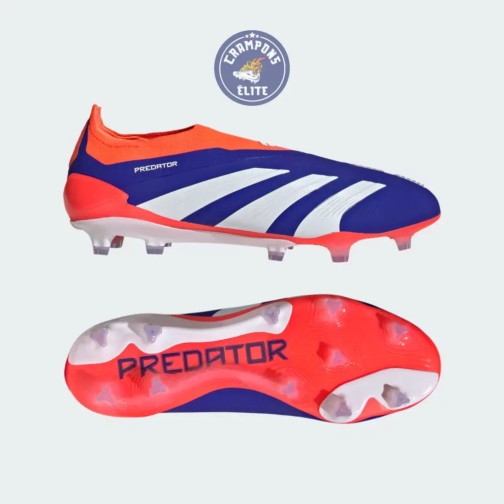 Image of Predator 24 Elite Laceless FG Predstrike - Advancement - Bleu/Blanc/Rouge
