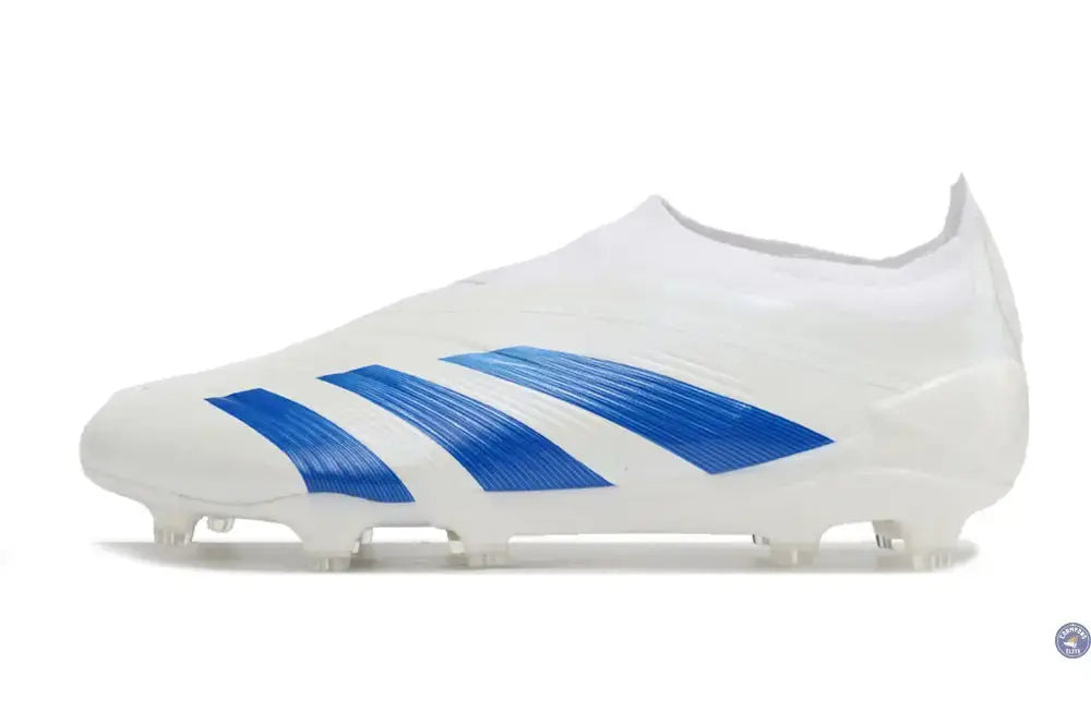 Image of Predator 24 Elite Laceless FG Predstrike - Blanc/Bleu