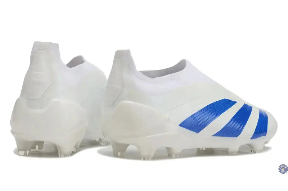 Image of Predator 24 Elite Laceless FG Predstrike - Blanc/Bleu