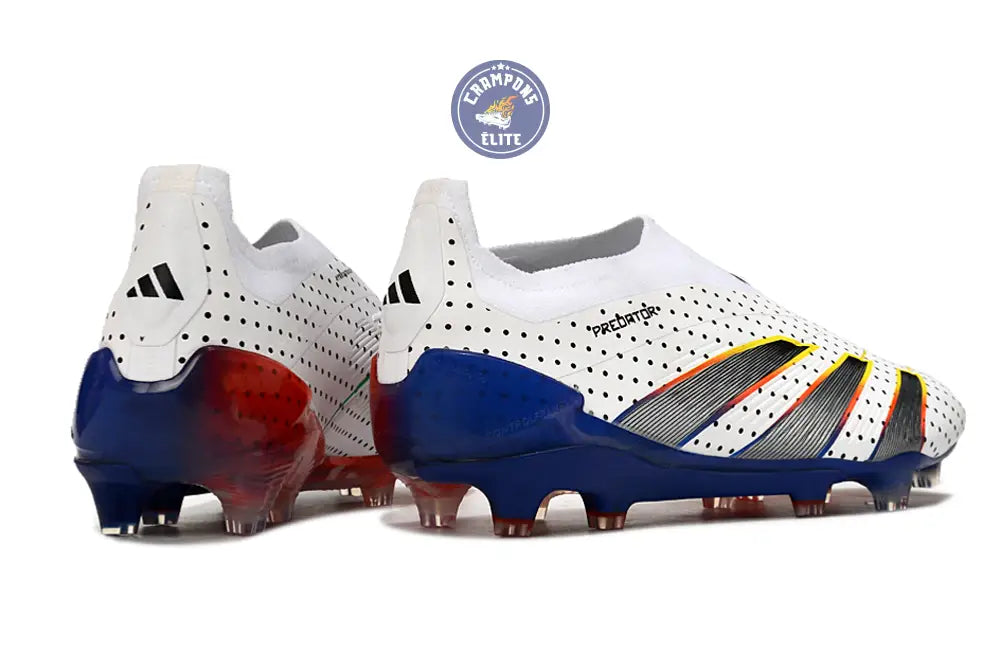 Predator 24 Elite Laceless FG Predstrike - Blanc/Bleu Multicouleur