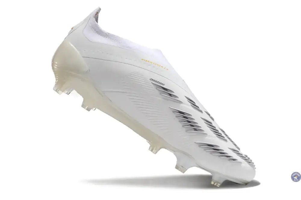 Predator 24 Elite Laceless FG Predstrike - Blanc/Or