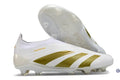 Predator 24 Elite Laceless FG Predstrike - Blanc/Or