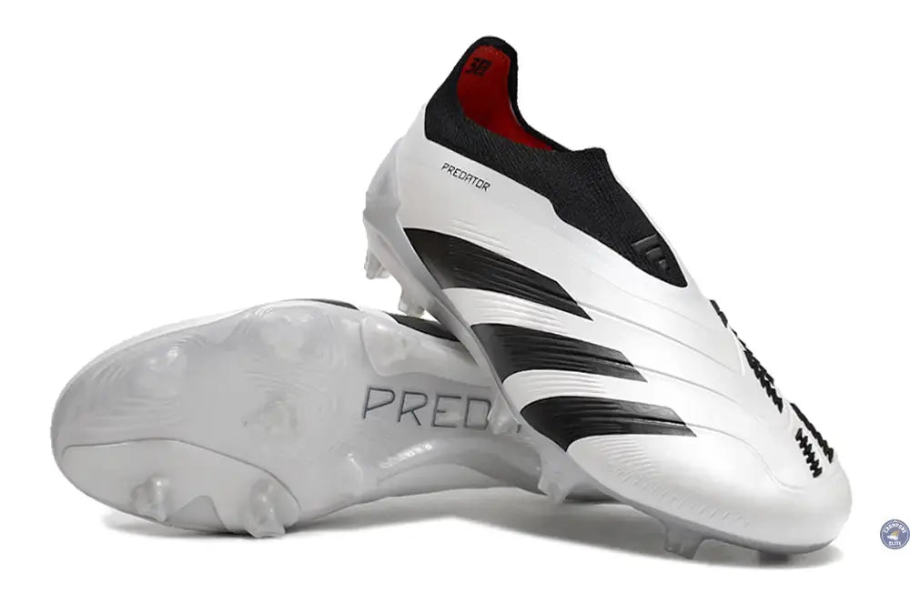 Image of Predator 24 Elite Laceless FG Predstrike - Champagne/Noir/Rouge