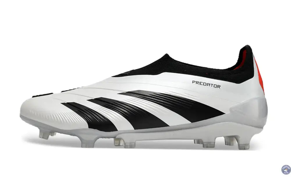 Image of Predator 24 Elite Laceless FG Predstrike - Champagne/Noir/Rouge