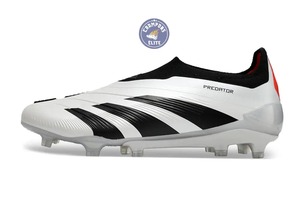Image of Predator 24 Elite Laceless FG Predstrike - Champagne/Noir/Rouge