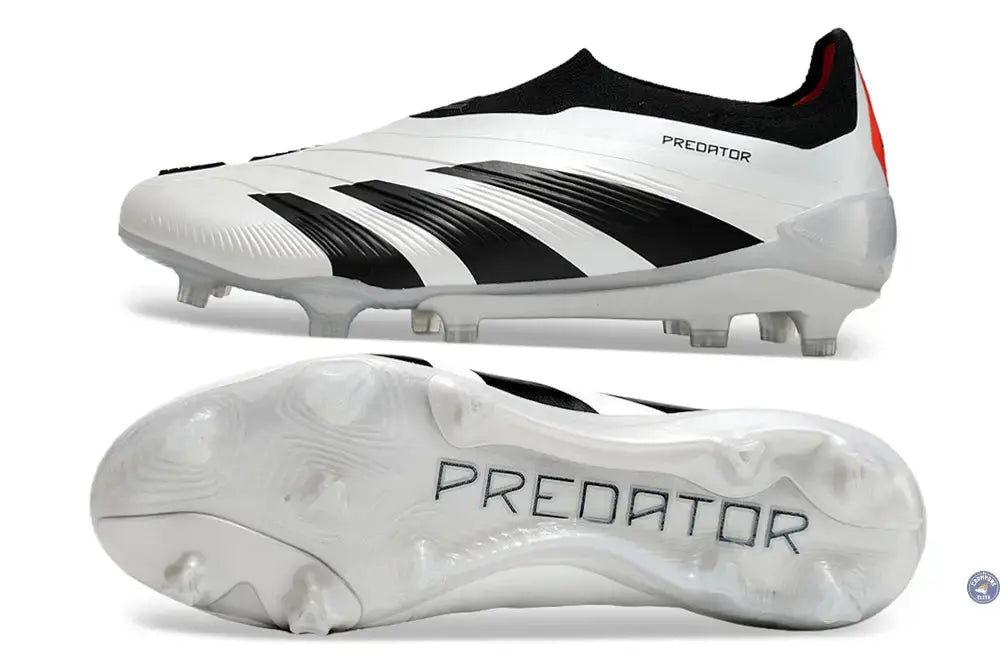 Image of Predator 24 Elite Laceless FG Predstrike - Champagne/Noir/Rouge