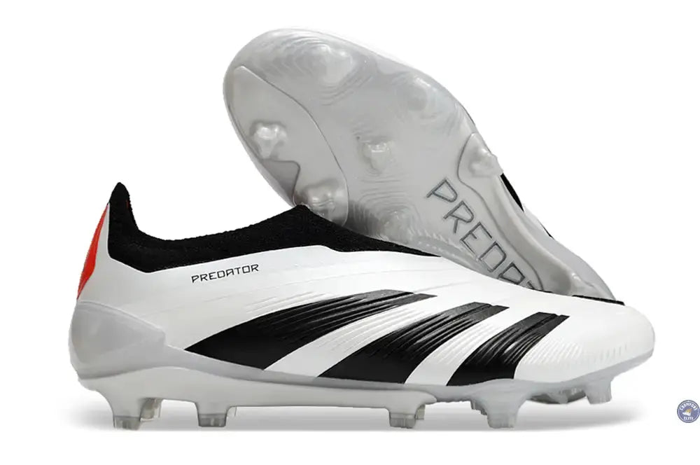 Image of Predator 24 Elite Laceless FG Predstrike - Champagne/Noir/Rouge