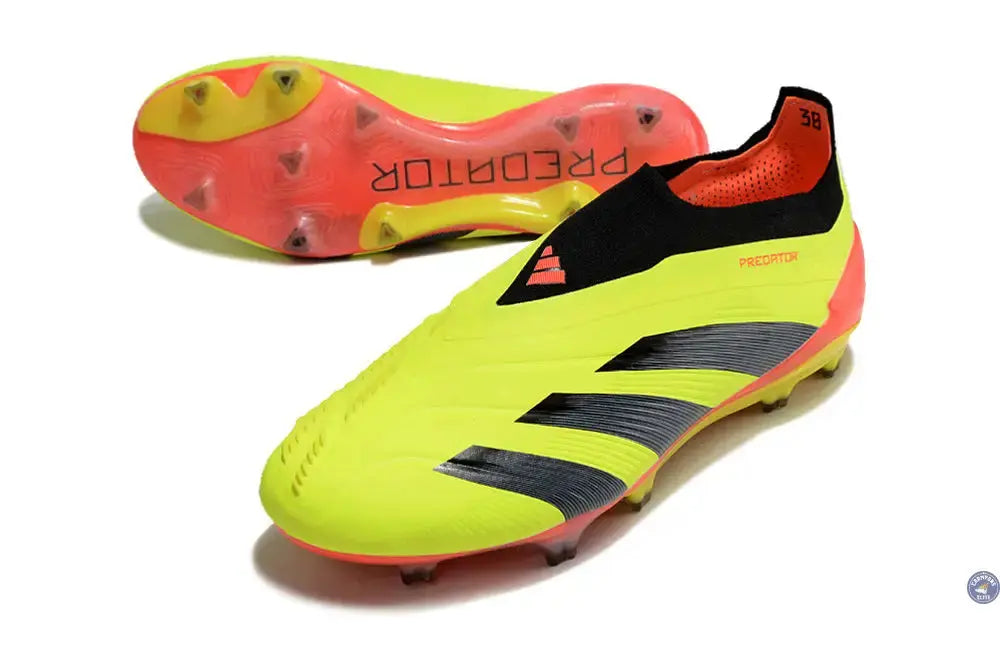 Predator 24 Elite Laceless FG Predstrike - Energy Citrus - Jaune/Noir/Rouge