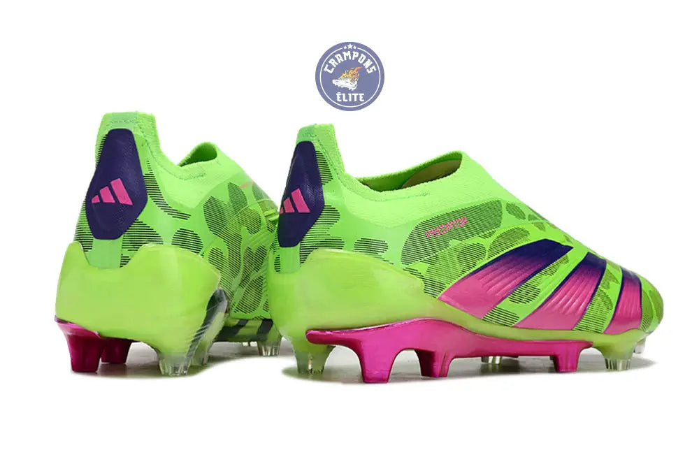 Image of Predator 24 Elite Laceless FG Predstrike - Generation Pred - Vert/Rose/Lucid Lemon ÉDITION LIMITÉE