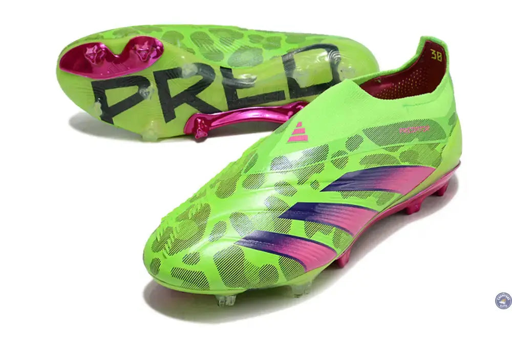 Predator 24 Elite Laceless FG Predstrike - Generation Pred - Vert/Rose/Lucid Lemon ÉDITION LIMITÉE
