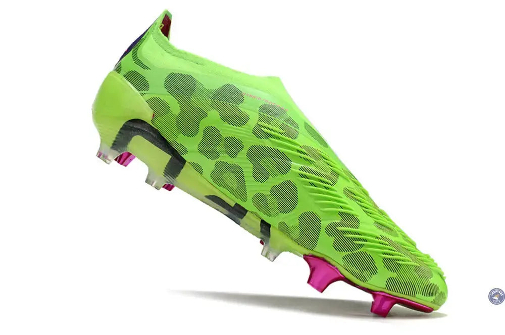 Image of Predator 24 Elite Laceless FG Predstrike - Generation Pred - Vert/Rose/Lucid Lemon ÉDITION LIMITÉE