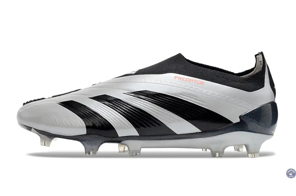 Image of Predator 24 Elite Laceless FG Predstrike - Gris/Noir