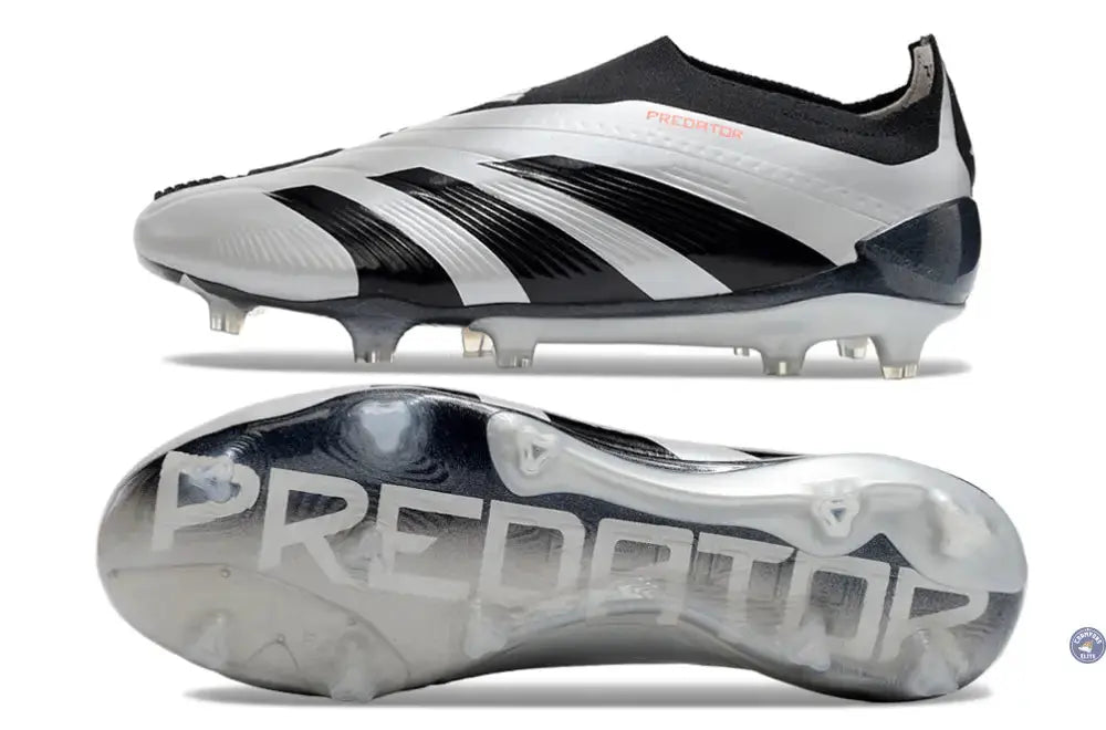 Predator 24 Elite Laceless FG Predstrike - Gris/Noir