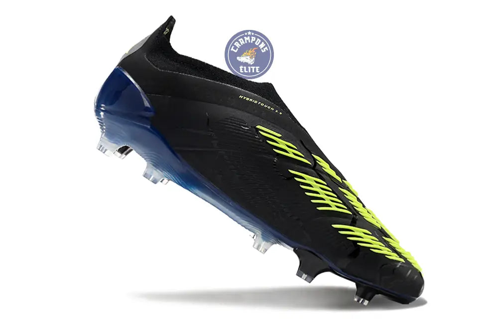 Image of Predator 24 Elite Laceless FG Predstrike - Merky FC Noir/Vert Fluo