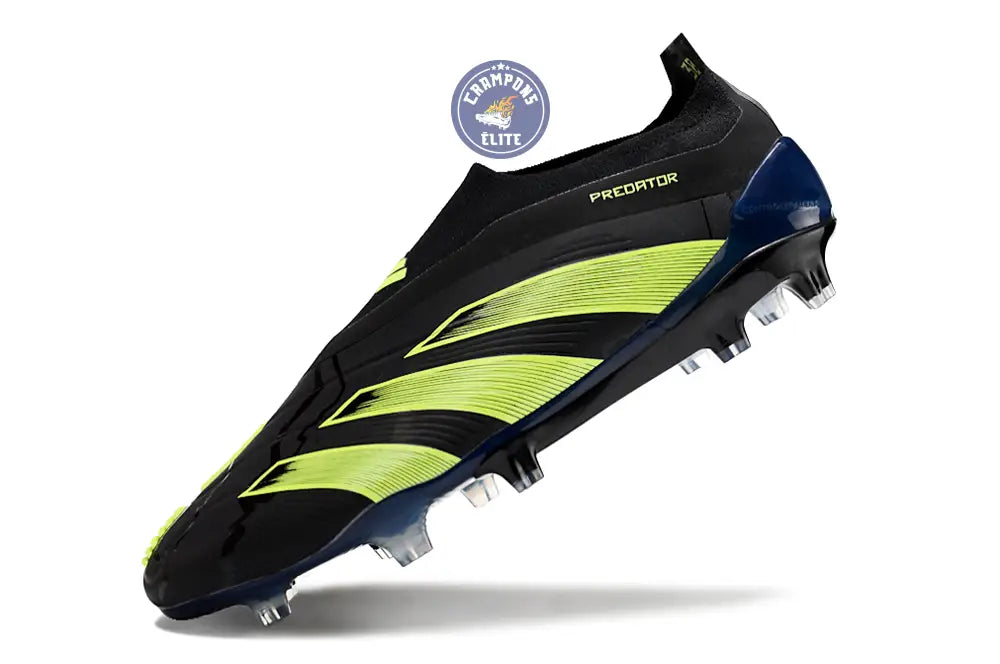 Image of Predator 24 Elite Laceless FG Predstrike - Merky FC Noir/Vert Fluo