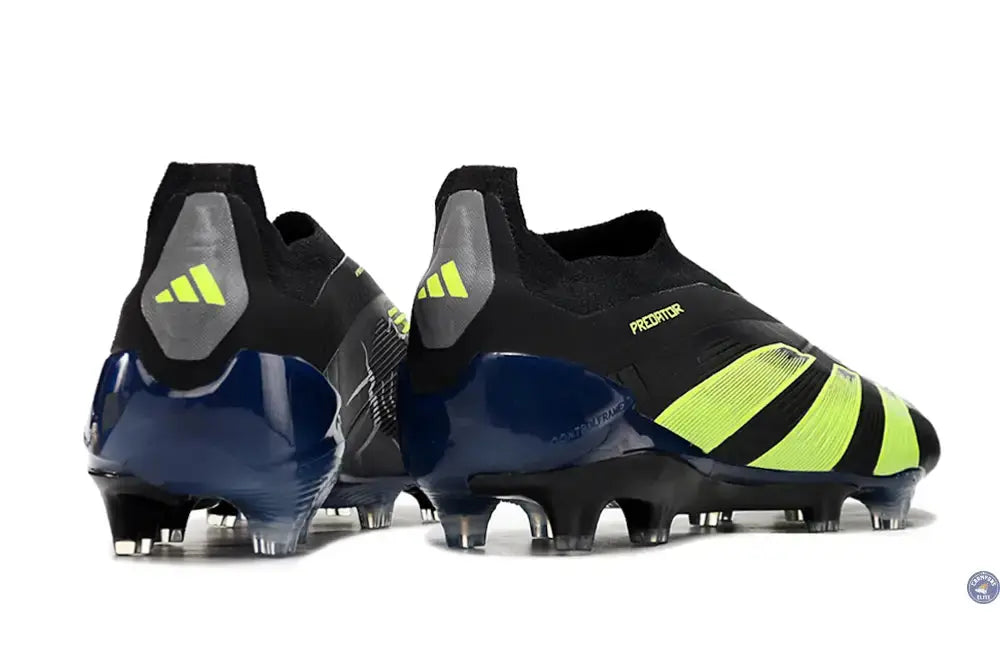 Predator 24 Elite Laceless FG Predstrike - Merky FC Noir/Vert Fluo