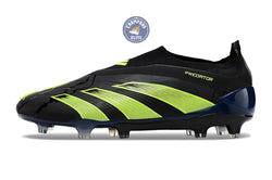 Image of Predator 24 Elite Laceless FG Predstrike - Merky FC Noir/Vert Fluo