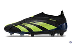 Predator 24 Elite Laceless FG Predstrike - Merky FC Noir/Vert Fluo