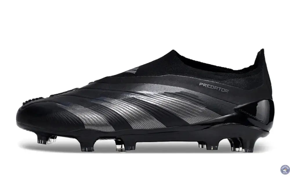 Predator 24 Elite Laceless FG Predstrike - Noir/Argent