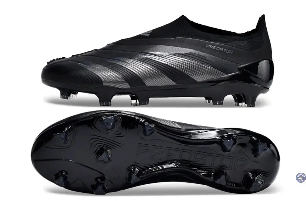 Predator 24 Elite Laceless FG Predstrike - Noir/Argent