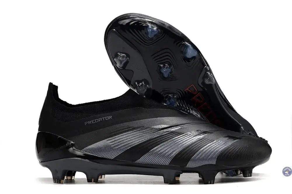 Image of Predator 24 Elite Laceless FG Predstrike - Noir/Argent