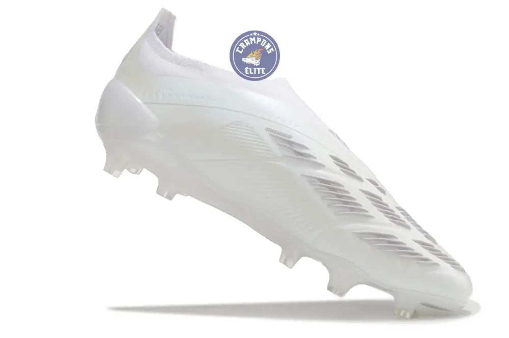 Image of Predator 24 Elite Laceless FG Predstrike - Pearlized - Blanc