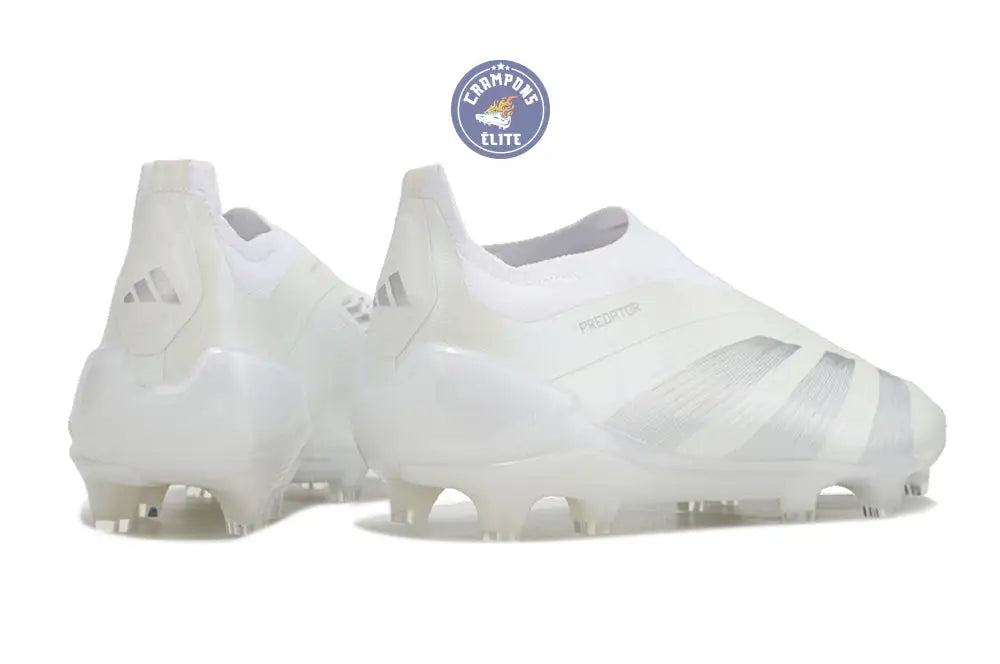 Image of Predator 24 Elite Laceless FG Predstrike - Pearlized - Blanc