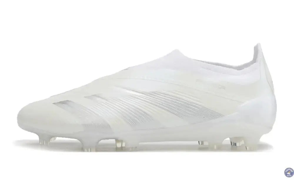 Predator 24 Elite Laceless FG Predstrike - Pearlized - Blanc