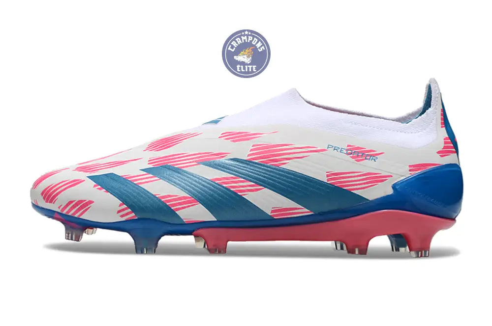 Predator 24 Elite Laceless FG Predstrike - Reemergence - Blanc/Bleu/Rose