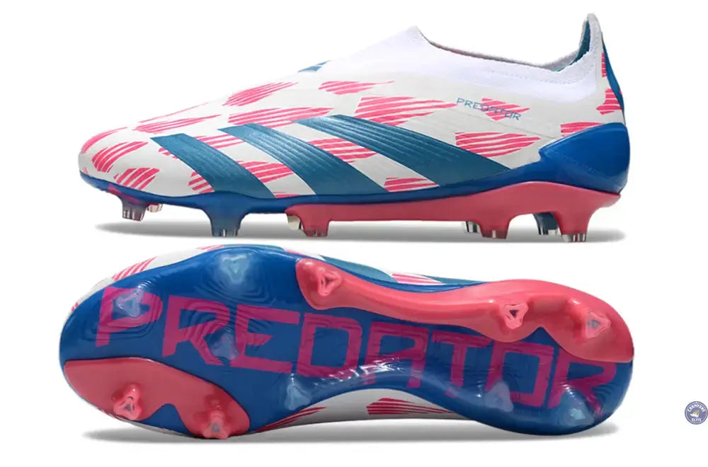 Predator 24 Elite Laceless FG Predstrike - Reemergence - Blanc/Bleu/Rose