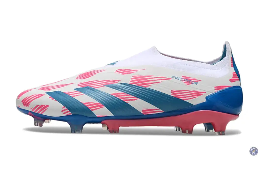 Predator 24 Elite Laceless FG Predstrike - Reemergence - Blanc/Bleu/Rose