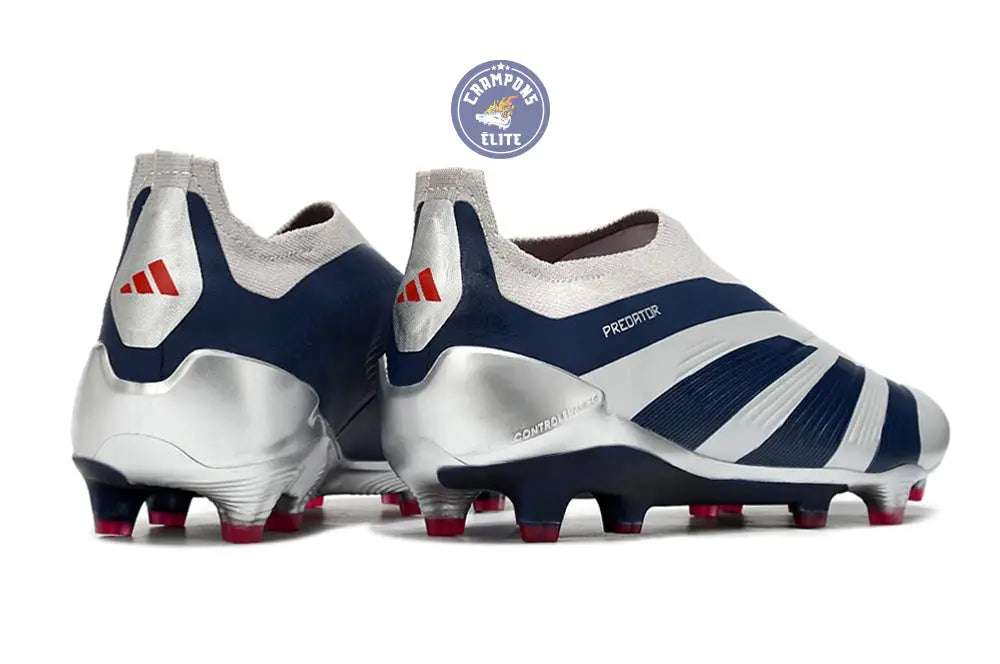Predator 24 Elite Laceless FG Predstrike - ’Roteiro Pack’ - Gris/Bleu/Rouge