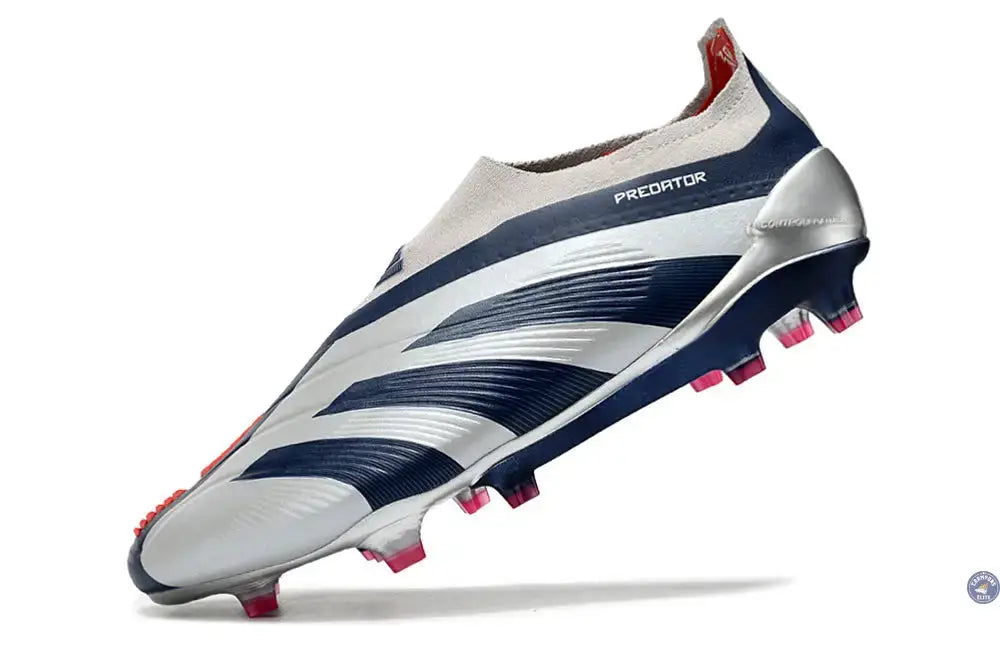 Predator 24 Elite Laceless FG Predstrike - ’Roteiro Pack’ - Gris/Bleu/Rouge