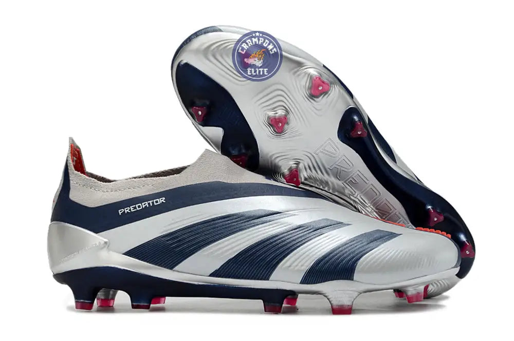 Image of Predator 24 Elite Laceless FG Predstrike - ’Roteiro Pack’ - Gris/Bleu/Rouge