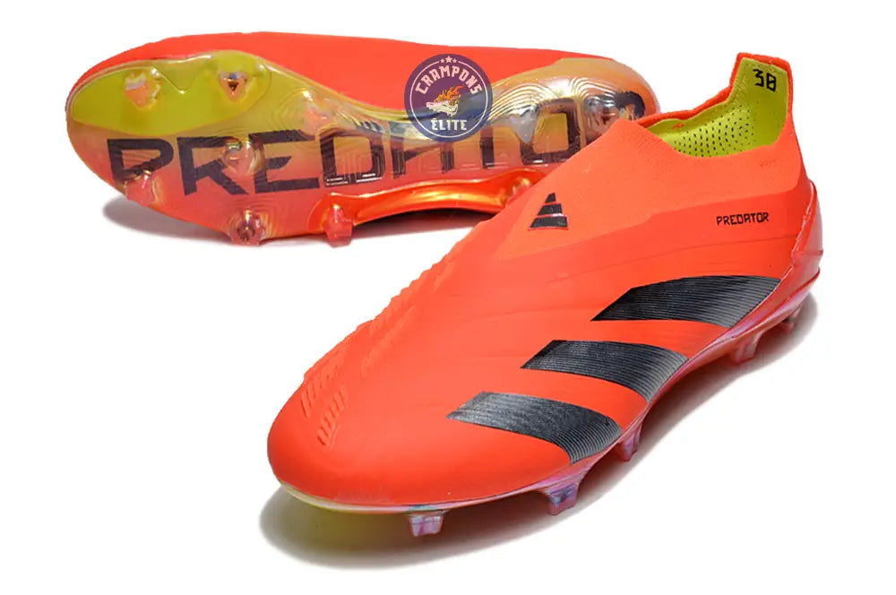 Image of Predator 24 Elite Laceless FG Predstrike - Rouge/Noir/Jaune ÉDITION LIMITÉE