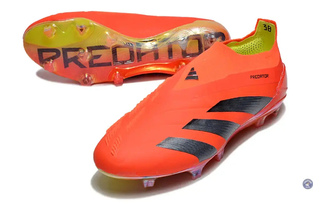 Image of Predator 24 Elite Laceless FG Predstrike - Rouge/Noir/Jaune ÉDITION LIMITÉE