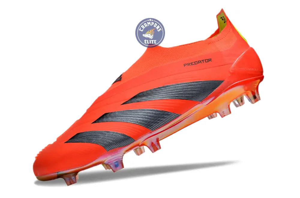 Image of Predator 24 Elite Laceless FG Predstrike - Rouge/Noir/Jaune ÉDITION LIMITÉE