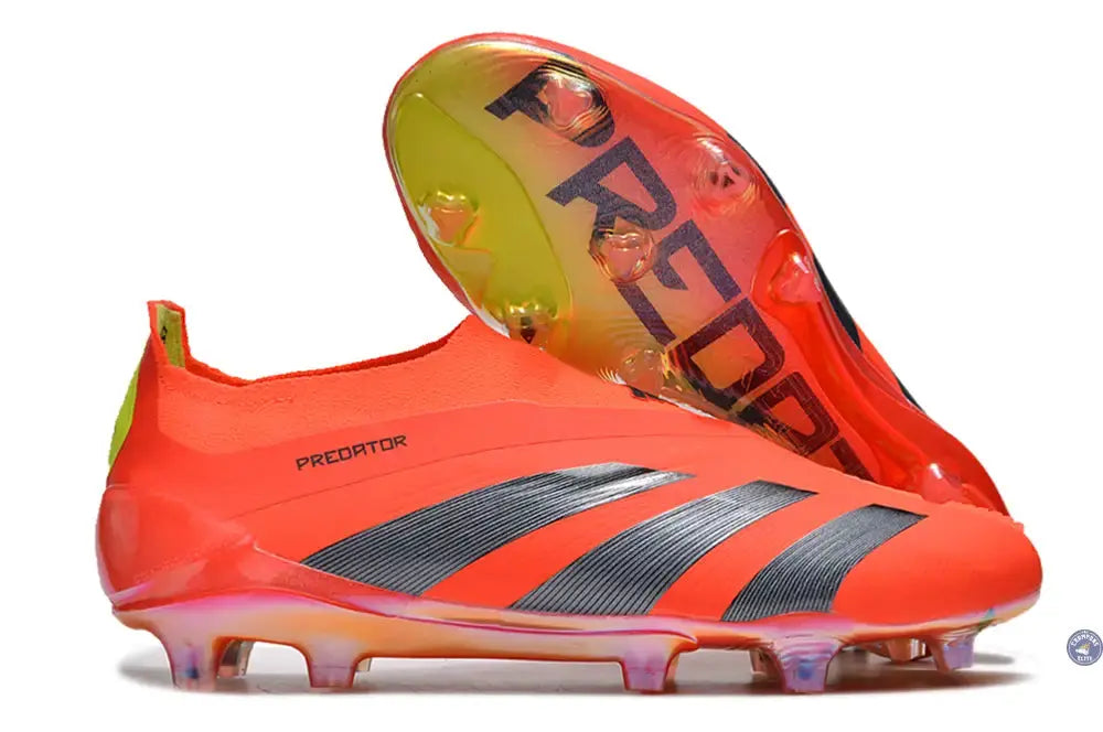 Image of Predator 24 Elite Laceless FG Predstrike - Rouge/Noir/Jaune ÉDITION LIMITÉE