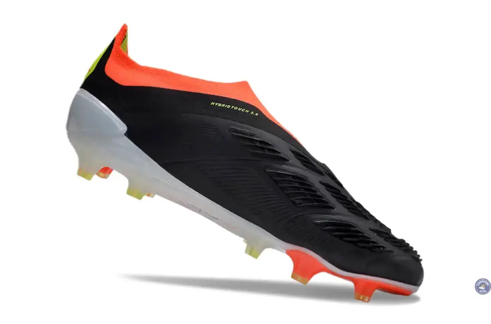 Image of Predator 24 Elite Laceless FG Predstrike - Solar Energy - Noir/Blanc/Rouge