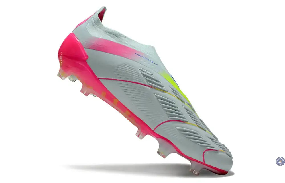 Predator 24 Elite Laceless FG Predstrike - Stellar Icon - Almost Blue/Lucid Pink/Jaune