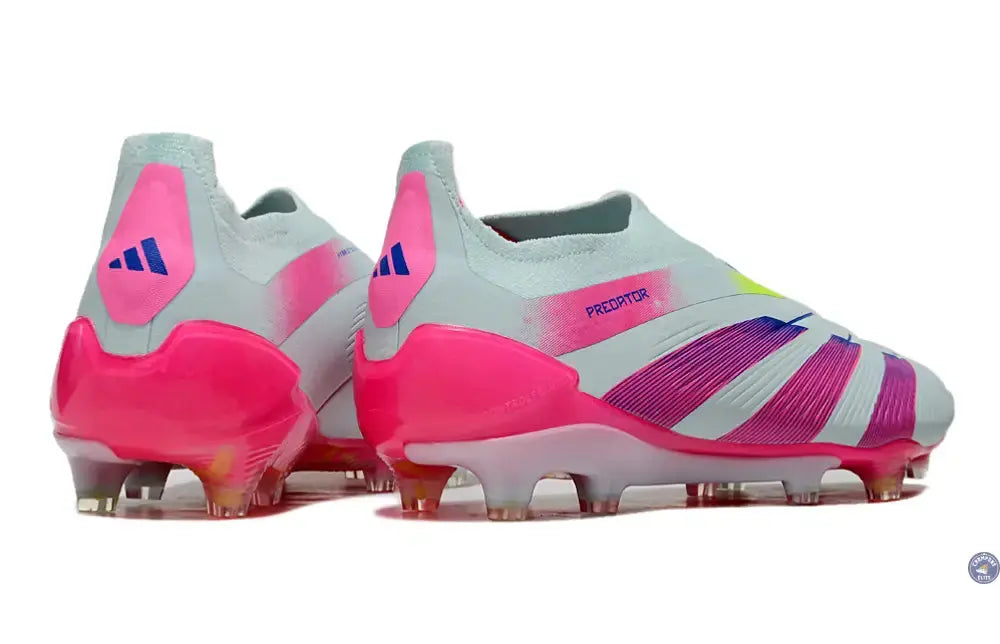 Predator 24 Elite Laceless FG Predstrike - Stellar Icon - Almost Blue/Lucid Pink/Jaune