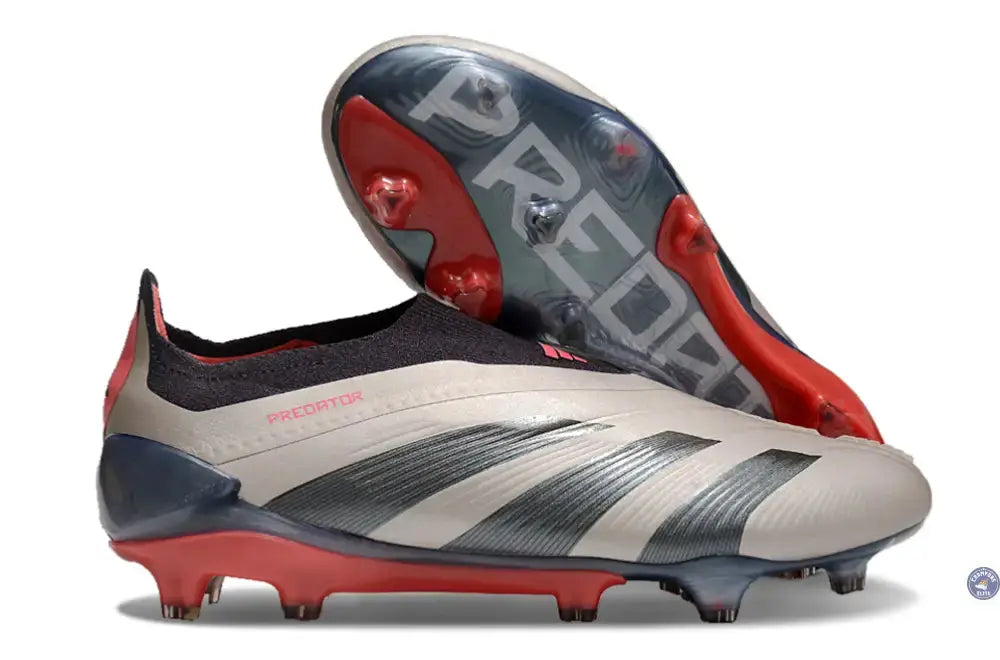 Image of Predator 24 Elite Laceless FG Predstrike - Vivid Horizon - Argenté/Aurora Black/Gris
