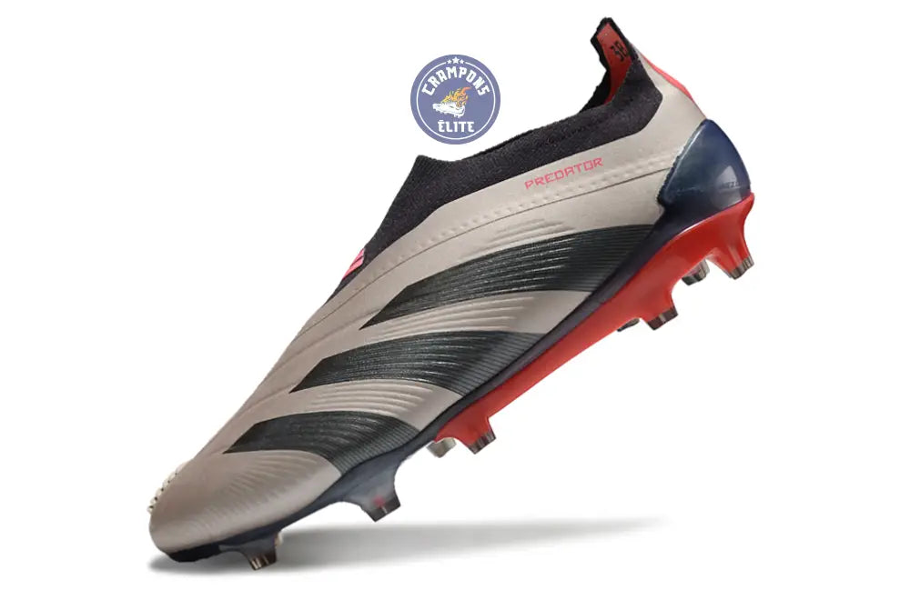 Image of Predator 24 Elite Laceless FG Predstrike - Vivid Horizon - Argenté/Aurora Black/Gris