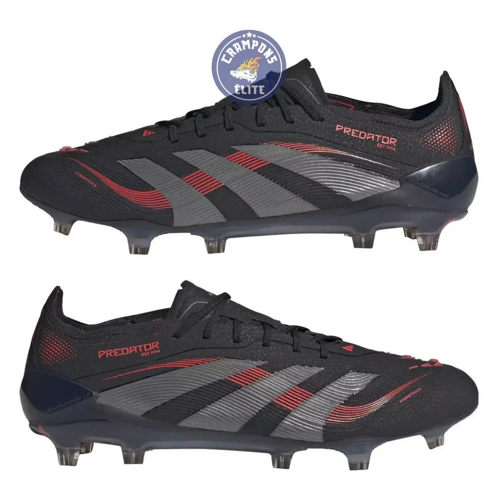 Image of Predator 25.1 Elite FG Stealth Victory - Noir/Gris/Lucid Red