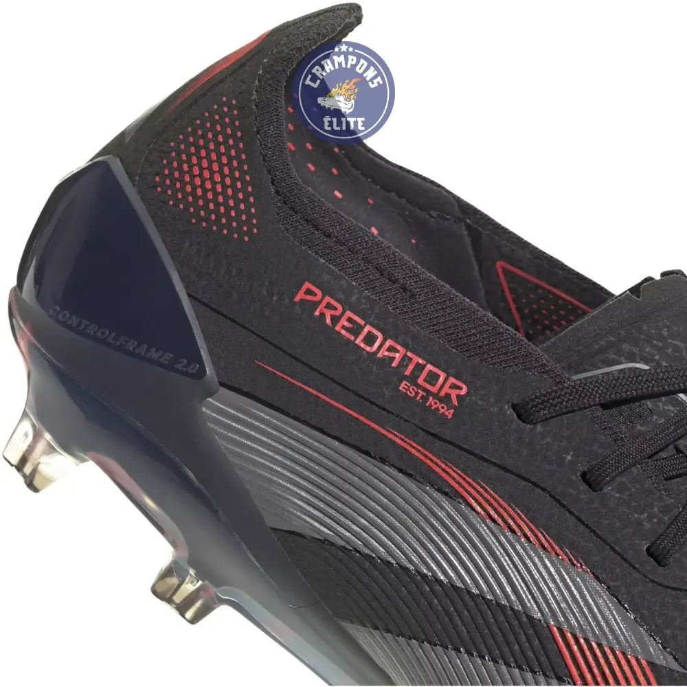 Image of Predator 25.1 Elite FG Stealth Victory - Noir/Gris/Lucid Red
