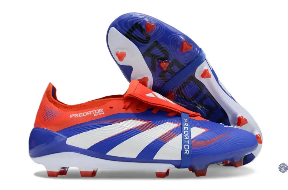 Image of Predator 25 Elite Fold-over Tongue FG Bleu/Blanc/Rouge