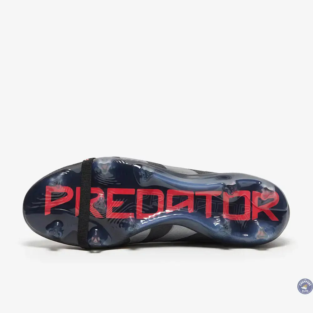 Image of Predator 25 Elite Fold-over Tongue FG Stealth Victory - Noir/Gris/Lucid Red