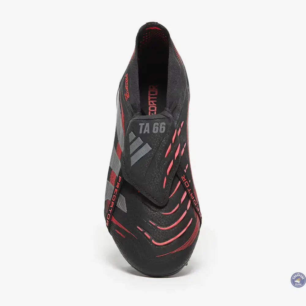 Image of Predator 25 Elite Fold-over Tongue FG Stealth Victory - Noir/Gris/Lucid Red